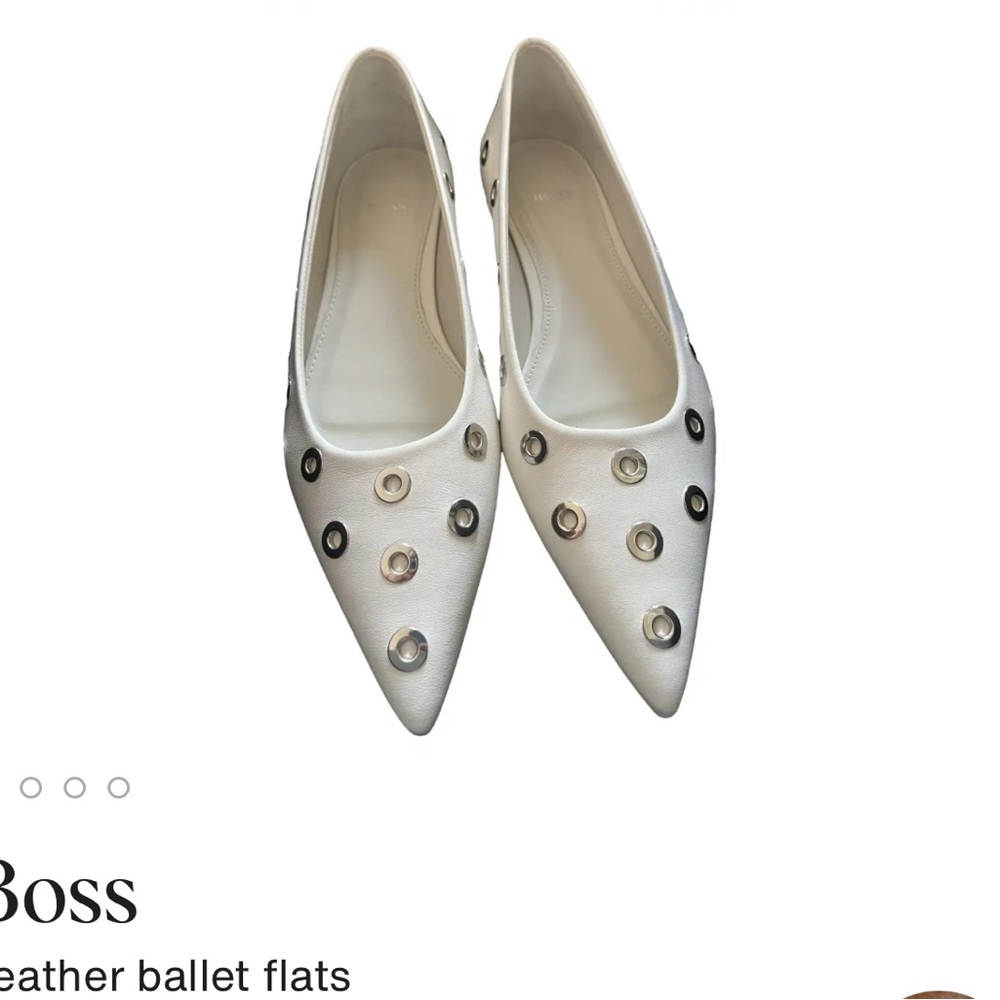 Boss by Hugo Boss  Rose Ballerina Open White condition Size : US 8.5 /EU 39 New
